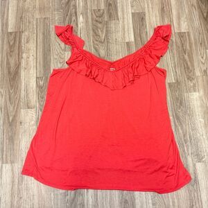 Torrid Super Soft V-Neck Ruffle Tank